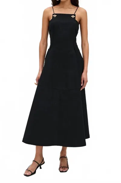 Cult Gaia Maka Midi Dress In Black In Black