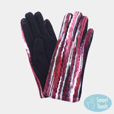Fashnzfab Yarn Embroidered Smart Touch Gloves In Multi