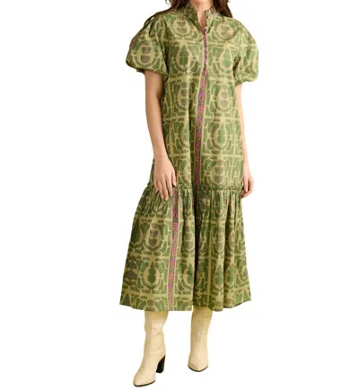 Double A Carly Dress In Topiary In Animal Print