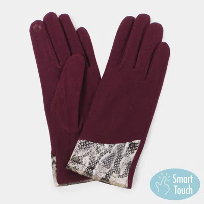 Fashnzfab Python Cuff Smart Gloves In Purple