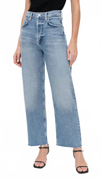 Agolde Ren High Rise Wide Leg Jeans In Forum In Multi