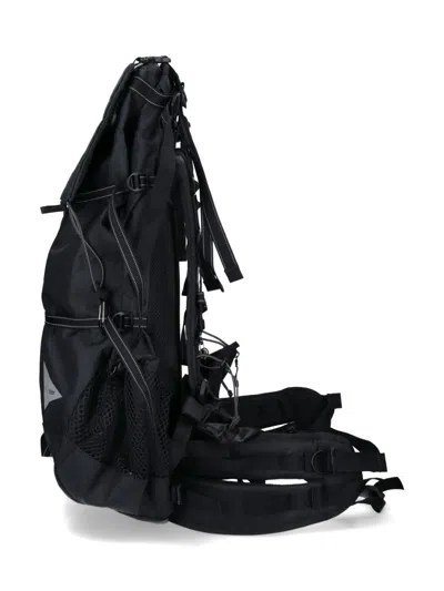 And Wander Adjustable-straps Backpack In Black