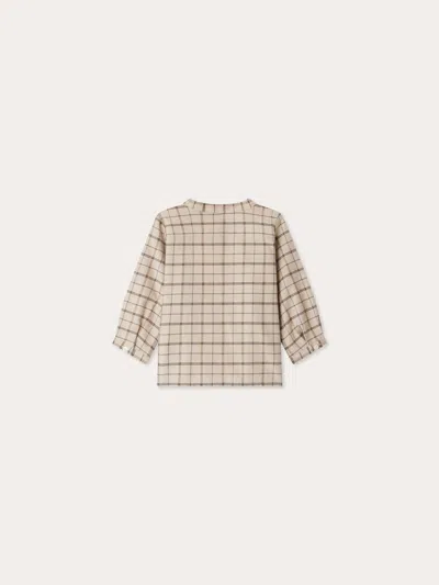 Bonpoint Polisson Check Shirt In Neutral