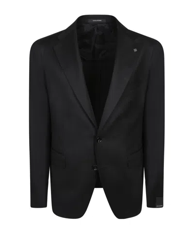 Tagliatore Long-sleeved Blazer And Trousers Set In Black