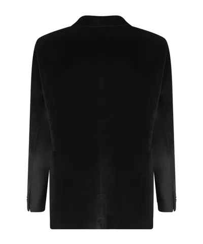 Tagliatore Long-sleeved Suit Jacket In Black