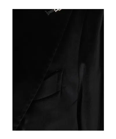 Tagliatore Long-sleeved Suit Jacket In Black