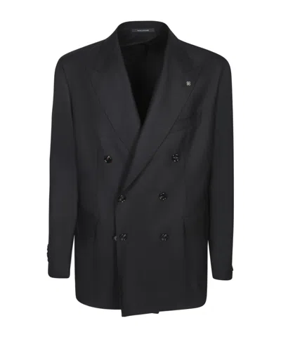 Tagliatore Double Breasted Tailored Jacket In Black