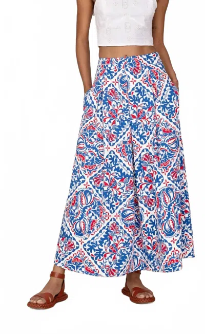 Banjanan Ophelia Maxi Skirt In Blue In Multi