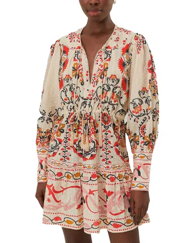 Farm Rio Cream Cashew Mandala Mini Dress In Multi