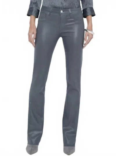 L'agence Sneeki Low Rise Sneaker Straight Jeans In Dark Shadow Coated In Blue