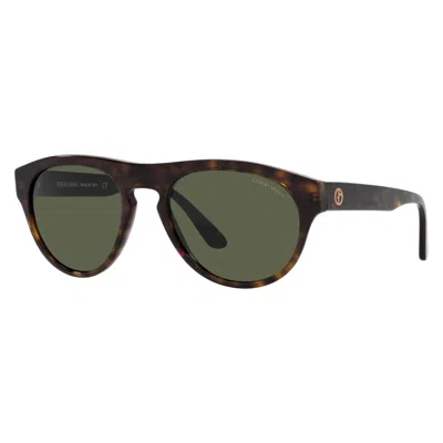 Giorgio Armani Brown Acetate Sunglasses In Brown