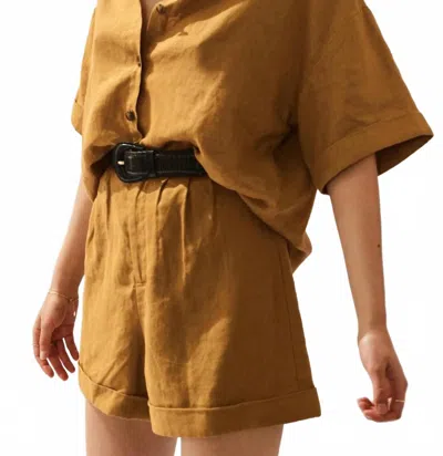 Sancia Milon Shorts In Wheat In Brown