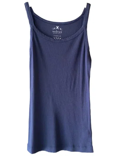 Velvet By Graham & Spencer Women's Aliza Tank Top In Crater In Blue