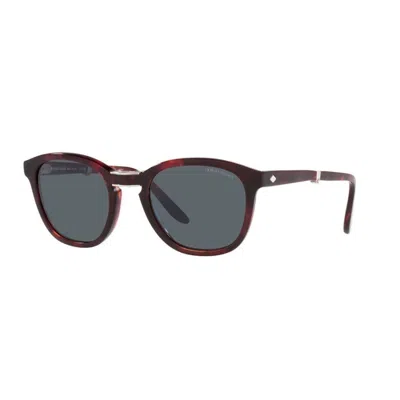 Giorgio Armani Red Acetate Sunglasses In Multi