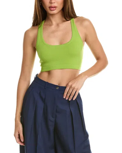 Michael Kors Cropped Cashmere Tank In Green