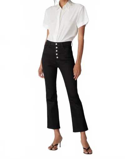 J Brand Lillie High Rise Crop Flare Jeans In Vesper Noir In Black