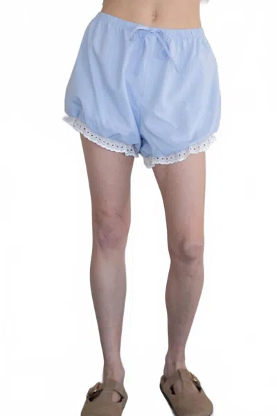 Things Between Posy Bloomer Shorts In Sweet Cornflower Blue In Blue