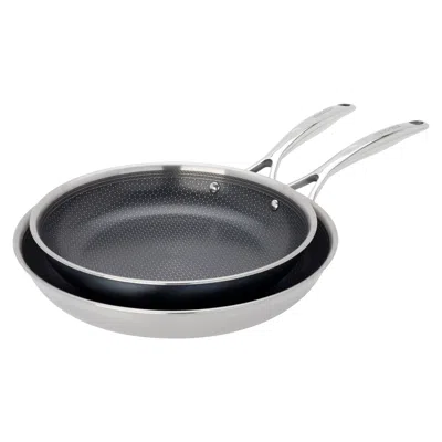 Henckels Paradigm Ceramic 2-pc Stainless Steel Dual Performance Fry Pan Set In Black
