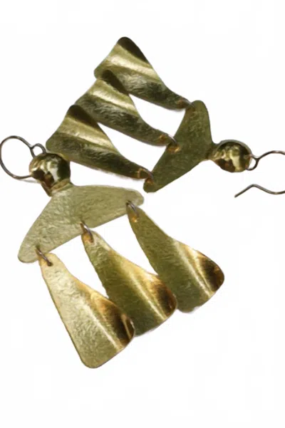 Mckinley Mizar Women's Three Golden Trees Earrings In Gold