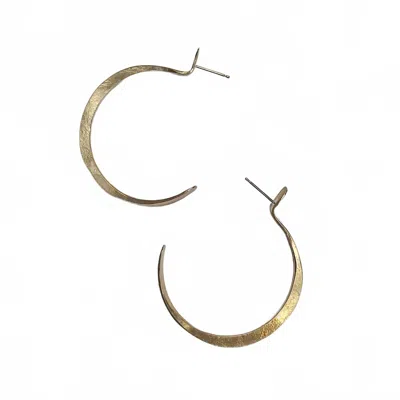 Mckinley Mizar Women's Flo Me La Hoop Earrings In Brass In Gold