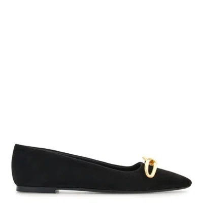 Ferragamo Bow-detailing Leather Ballerina Shoes In Multi