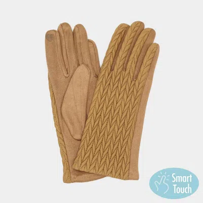 Fashnzfab Quilted Pattern Smart Touch Gloves In Gray