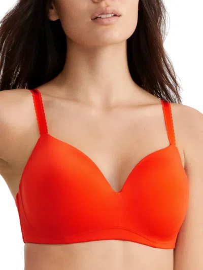 Bare Women's The Favorite Wire-free Smoothing T-shirt Bra In Orange