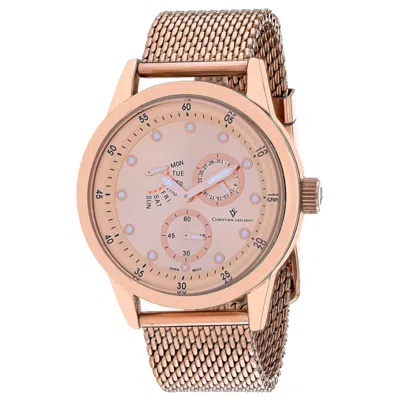 Christian Van Sant Men's Rose Gold Dial Watch In Gold