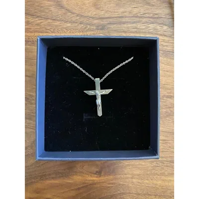 Mission Atelier Women's Wingtip Cross Sterling Silver Crucifix Necklace In Silver
