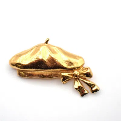 Pre-owned Chanel Beret Hat Brooch Plated _plated Brooch Jewelry () In Gold