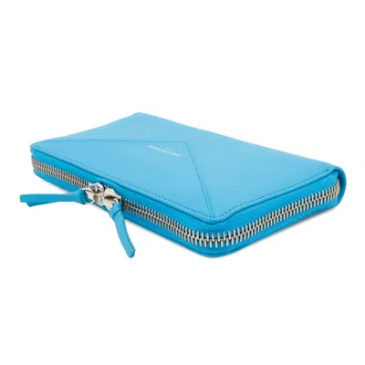 Pre-owned Balenciaga Light Blue Leather Long Wallet (bi-fold) ()