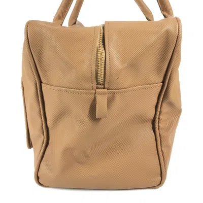 Pre-owned Bottega Veneta Beige Orange Pvc Boston Bag Shoulder Bag () In Multi