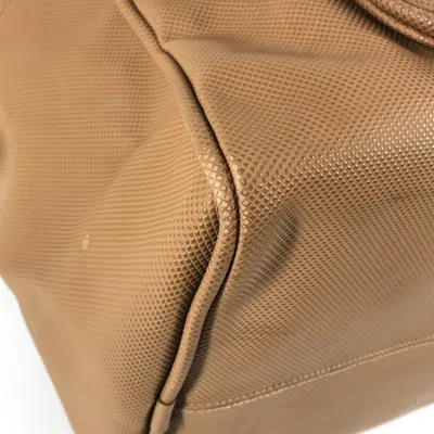 Pre-owned Bottega Veneta Beige Orange Pvc Boston Bag Shoulder Bag () In Multi