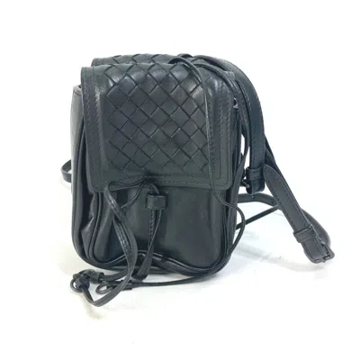 Pre-owned Bottega Veneta Black Intrecciato Pochette Pouch Shoulder Bag ()