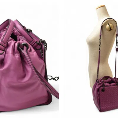 Pre-owned Bottega Veneta Purple Leather Handbag Shoulder Bag ()