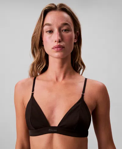 Calvin Klein Women's Triangle Cups Moderate Coverage Bra In Black