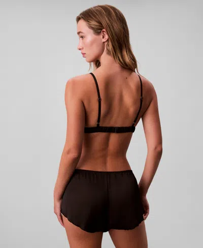 Calvin Klein Women's Triangle Cups Moderate Coverage Bra In Black