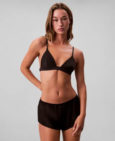 Calvin Klein Women's Triangle Cups Moderate Coverage Bra In Black