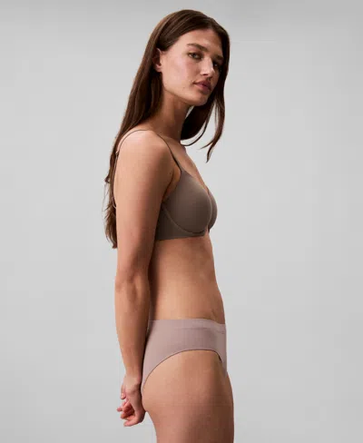 Calvin Klein Perfectly Fit Full Coverage T-shirt Bra In Brown