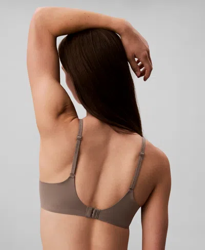 Calvin Klein Perfectly Fit Full Coverage T-shirt Bra In Brown