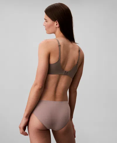 Calvin Klein Perfectly Fit Full Coverage T-shirt Bra In Brown
