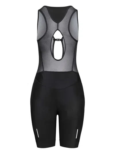 Cafe Du Cycliste Augustine Mesh-panel Bib Shorts In Black