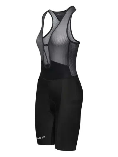 Cafe Du Cycliste Augustine Mesh-panel Bib Shorts In Black