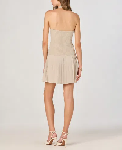 Astr Women's V-neck Vest Combo Dress In White