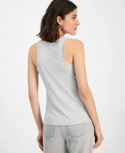 Inc International Concepts Women's Ribbed Knit Tank Top, Exclusively At Macy's In Gray