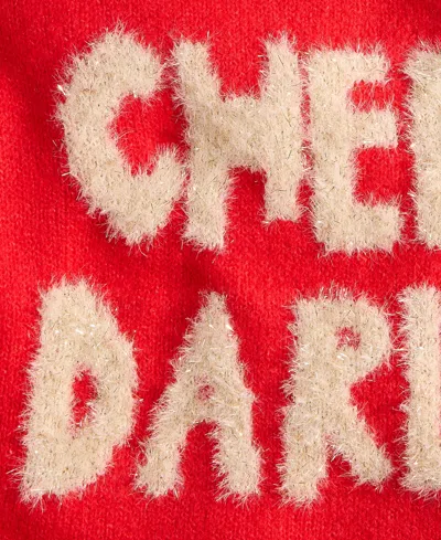 On 34th Women's Cheers Darling Crewneck Sweater, Macy's Exclusive In Red