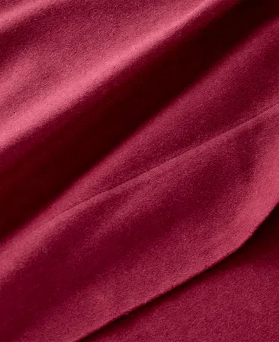 Charter Club Solid Flannel Cotton 4-pc. Sheet Set, Full, Exclusively At Macy's In Red