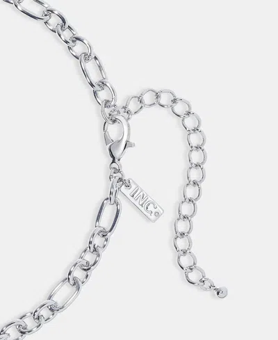 Inc International Concepts Crystal Circle & Fringe Pendant Necklace, 28" + 3" Extender, Macy's Exclusive In Gray