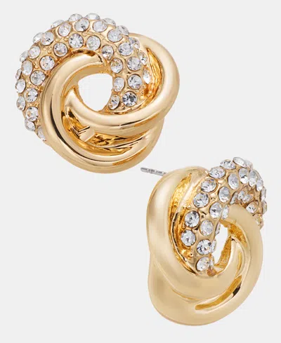 Inc International Concepts Pave Knot Stud Earrings, Macy's Exclusive In Multi