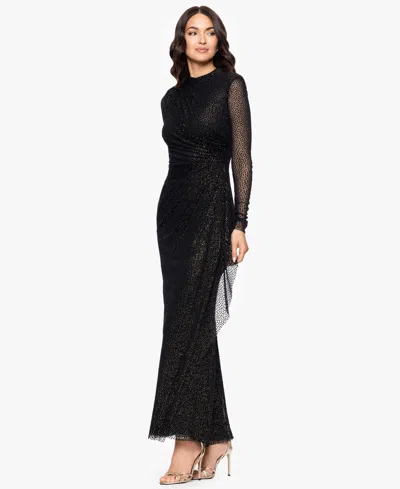 Betsy & Adam Betsy Adam Womens Mock Neck Gown 2p 16 In Black